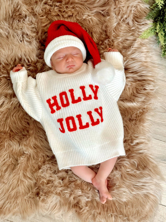 Knit Sweater, Holly Jolly