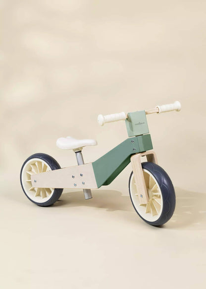 3-in-1 Wooden Balance Bike - Seafoam