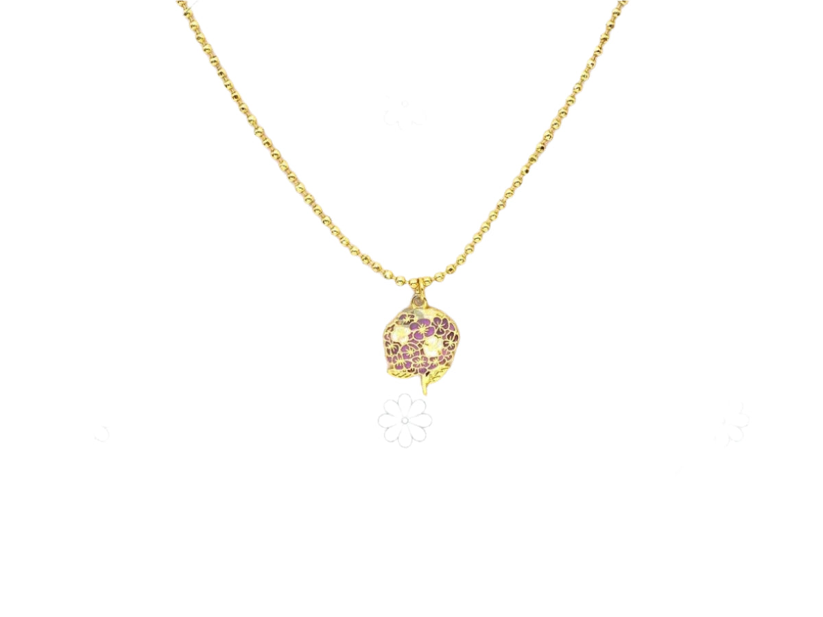 Enamel Hydrangea Charm BestBeads&Beyond
