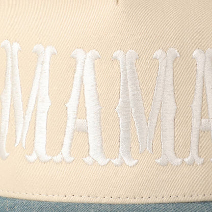 MAMA Typographic Design Embroidery Baseball Cap Fashion City