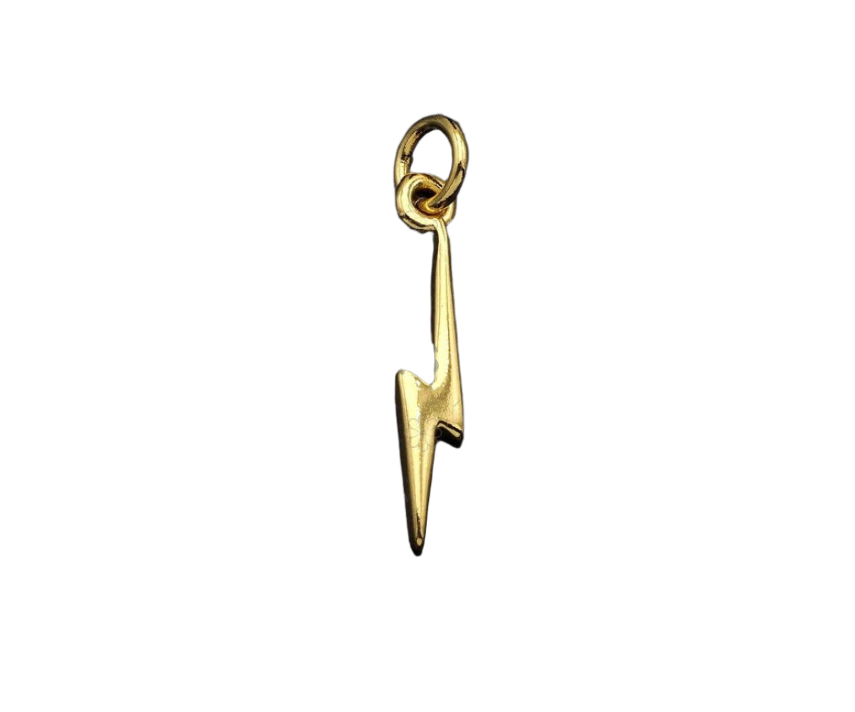 Small Lightening Bolt Charm Love, Paige Designs Gold Metal