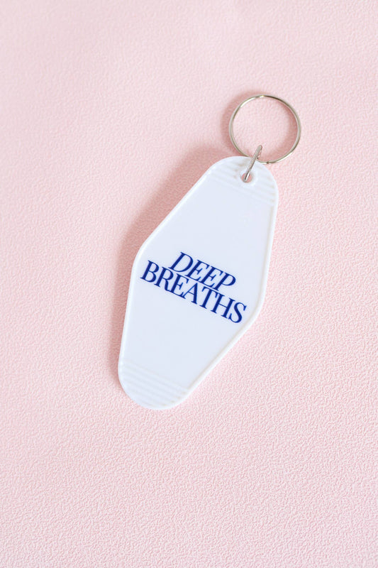 Deep Breaths Vintage Hotel Keychain Polished Prints