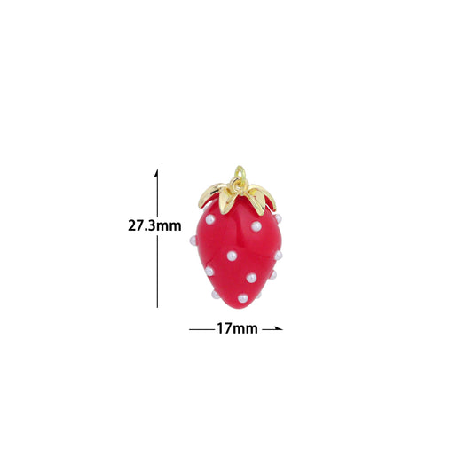 Fruit Charms Hunny B's White Pearl Red Strawberry