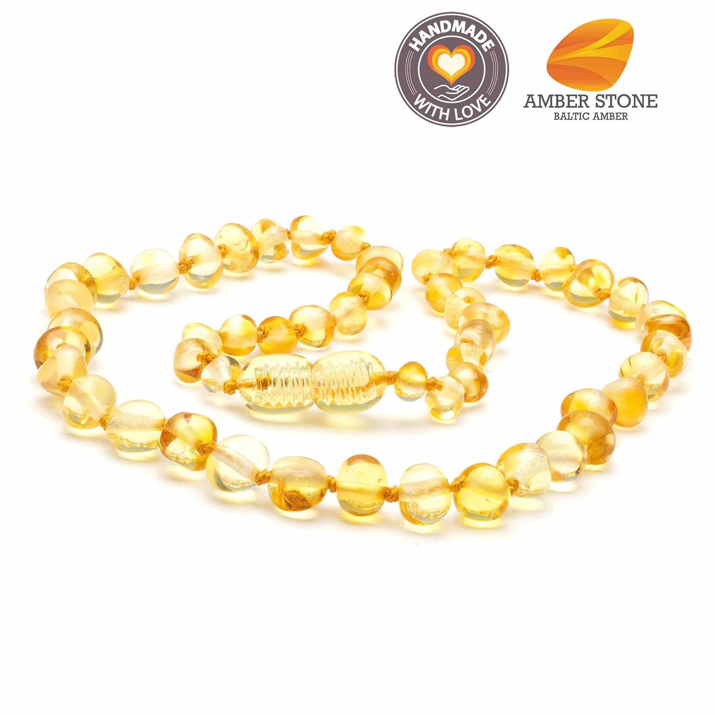 Baroque Amber Necklace - Light Amber