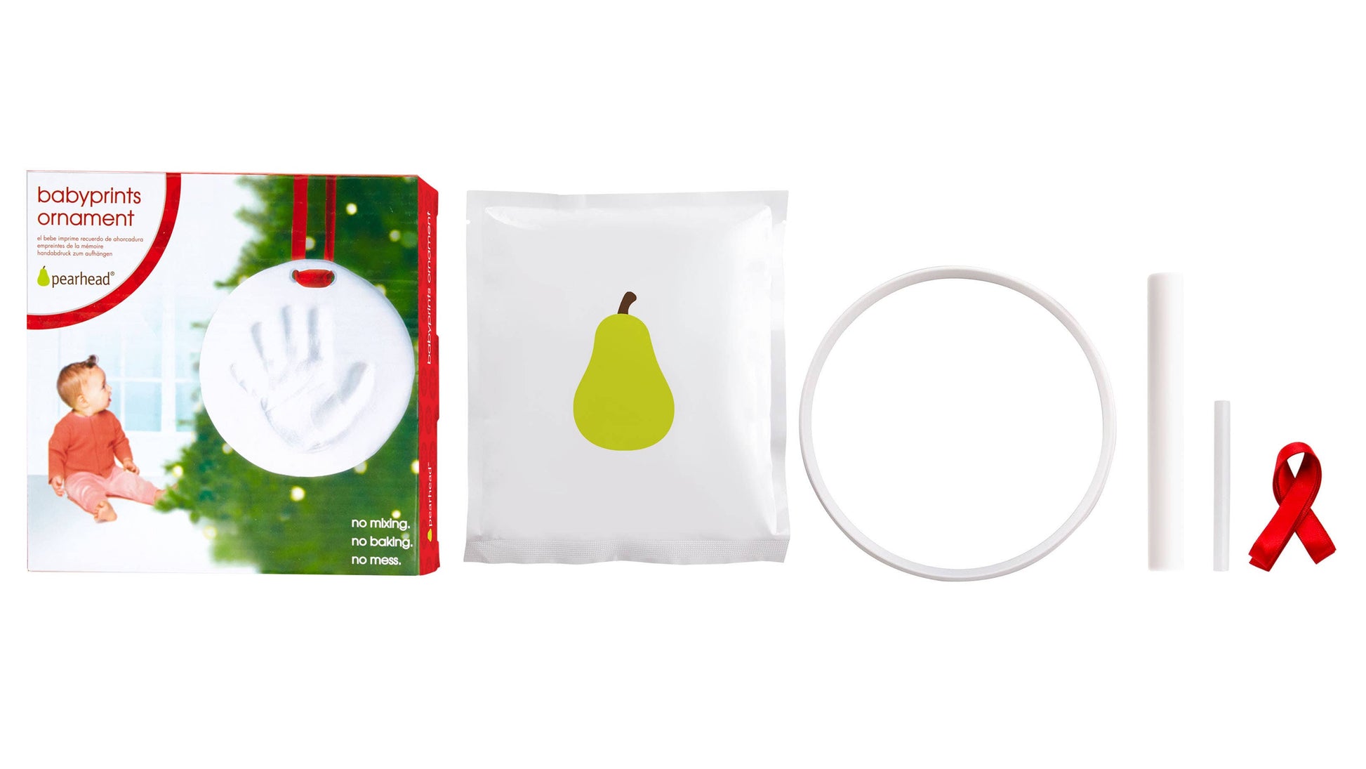 Baby Christmas Handprint or Footprint Keepsake Ornament Pearhead
