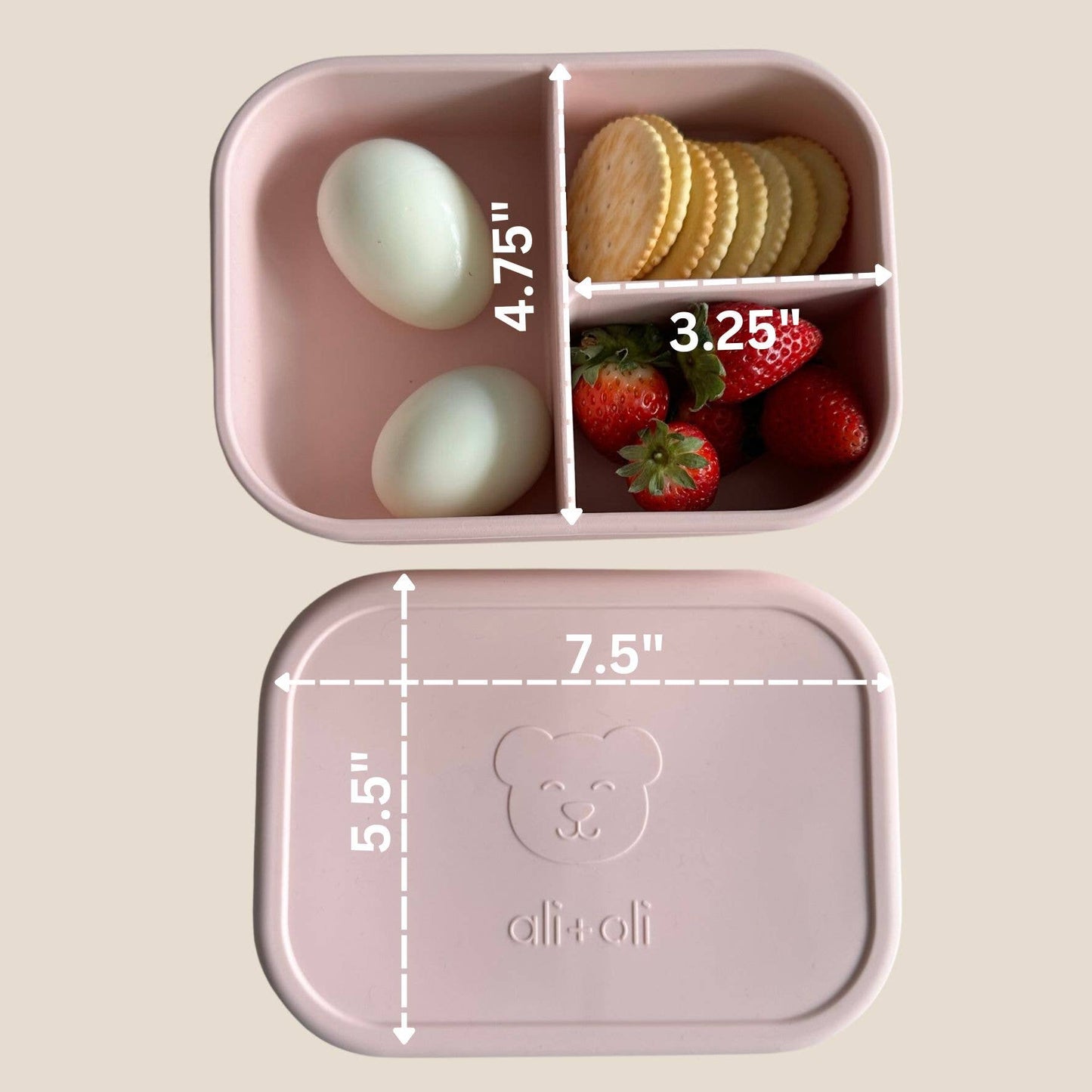 Ali+Oli Leakproof Silicone Bento Box (Blush)