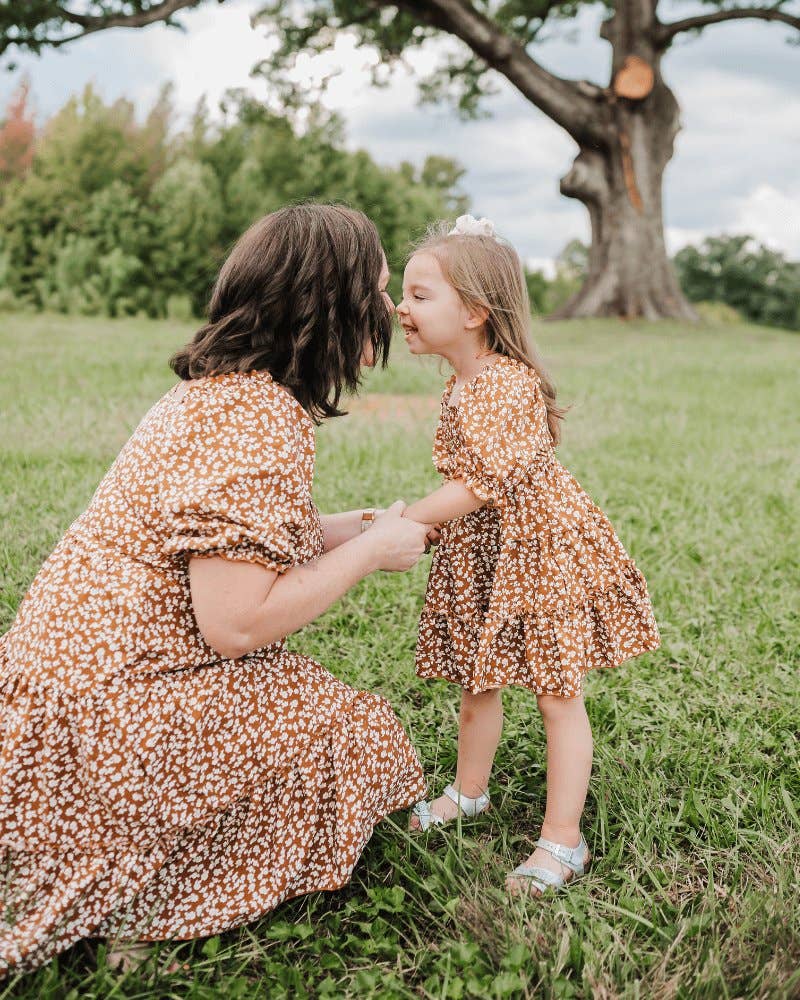 Mommy and Me Katherine Dress - Russet Floral Bailey's Blossoms