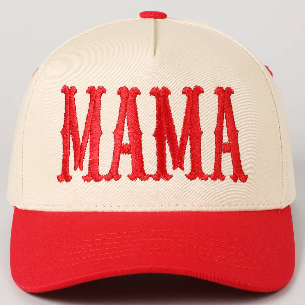 MAMA Typographic Design Embroidery Baseball Cap Fashion City