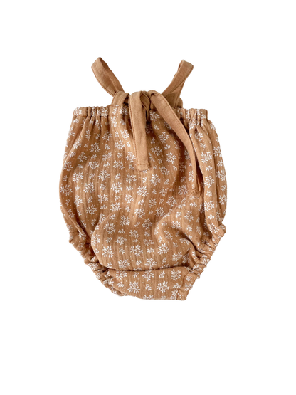 Muslin romper / branches - caramel