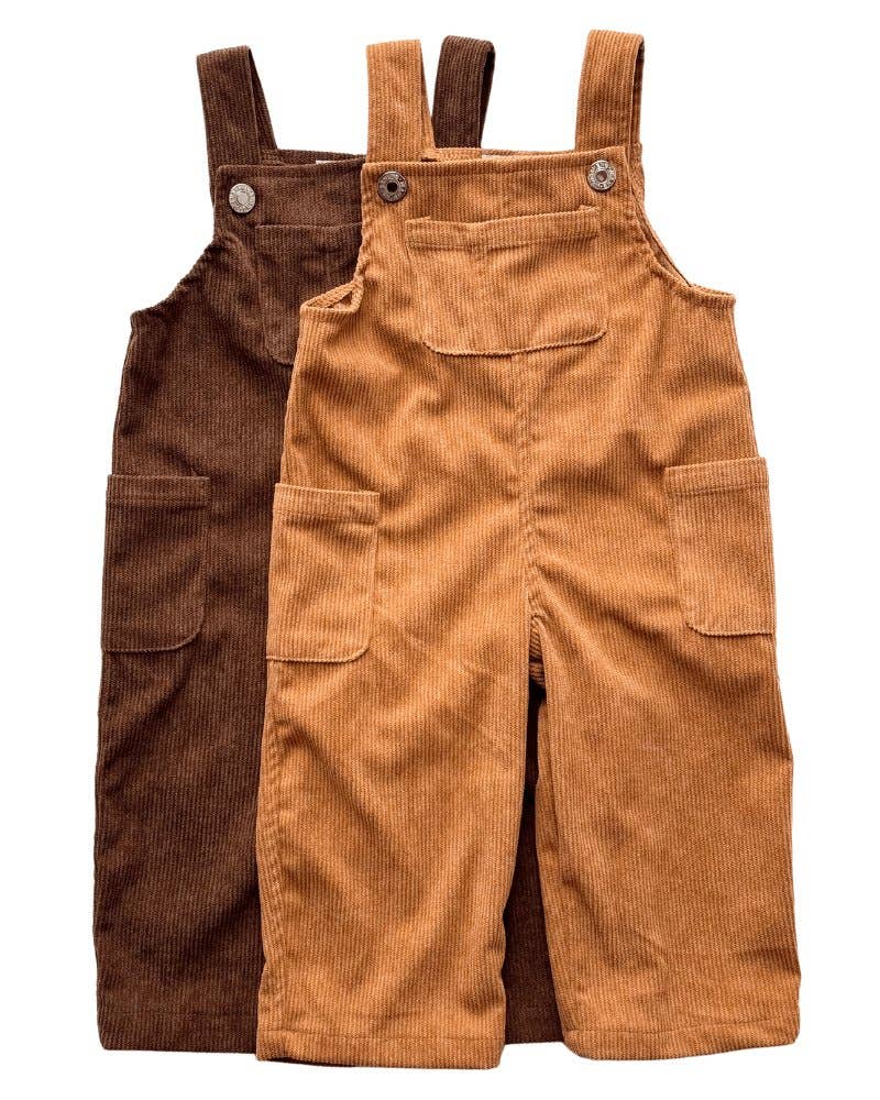 Liam Corduroy Overalls - Caramel Bailey's Blossoms