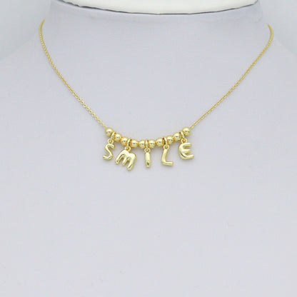 Small Bubble Initial charm, Alphabet Initial Charm Pendant, Sku#LX894 BestBeads&Beyond