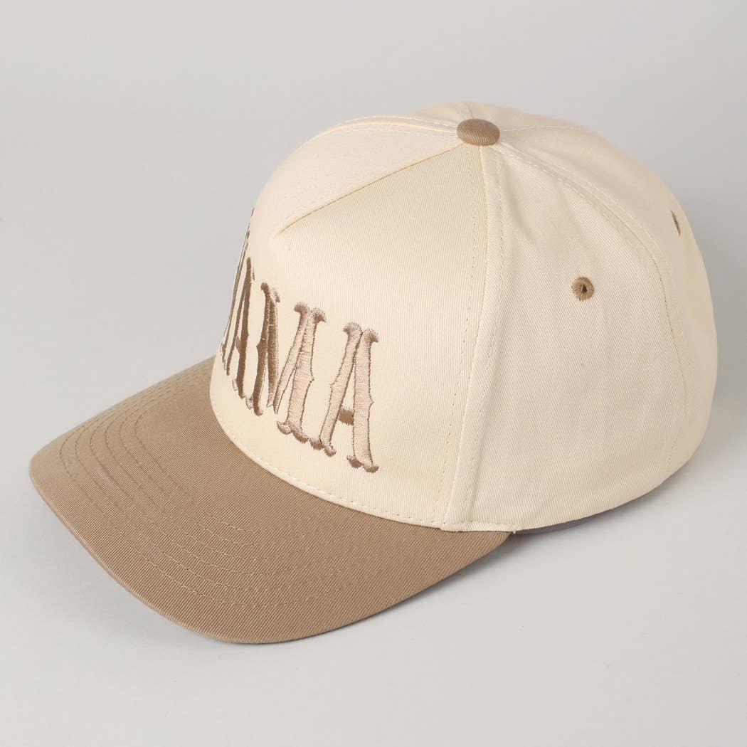 MAMA Typographic Design Embroidery Baseball Cap Fashion City