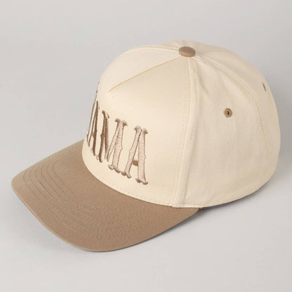 MAMA Typographic Design Embroidery Baseball Cap Fashion City