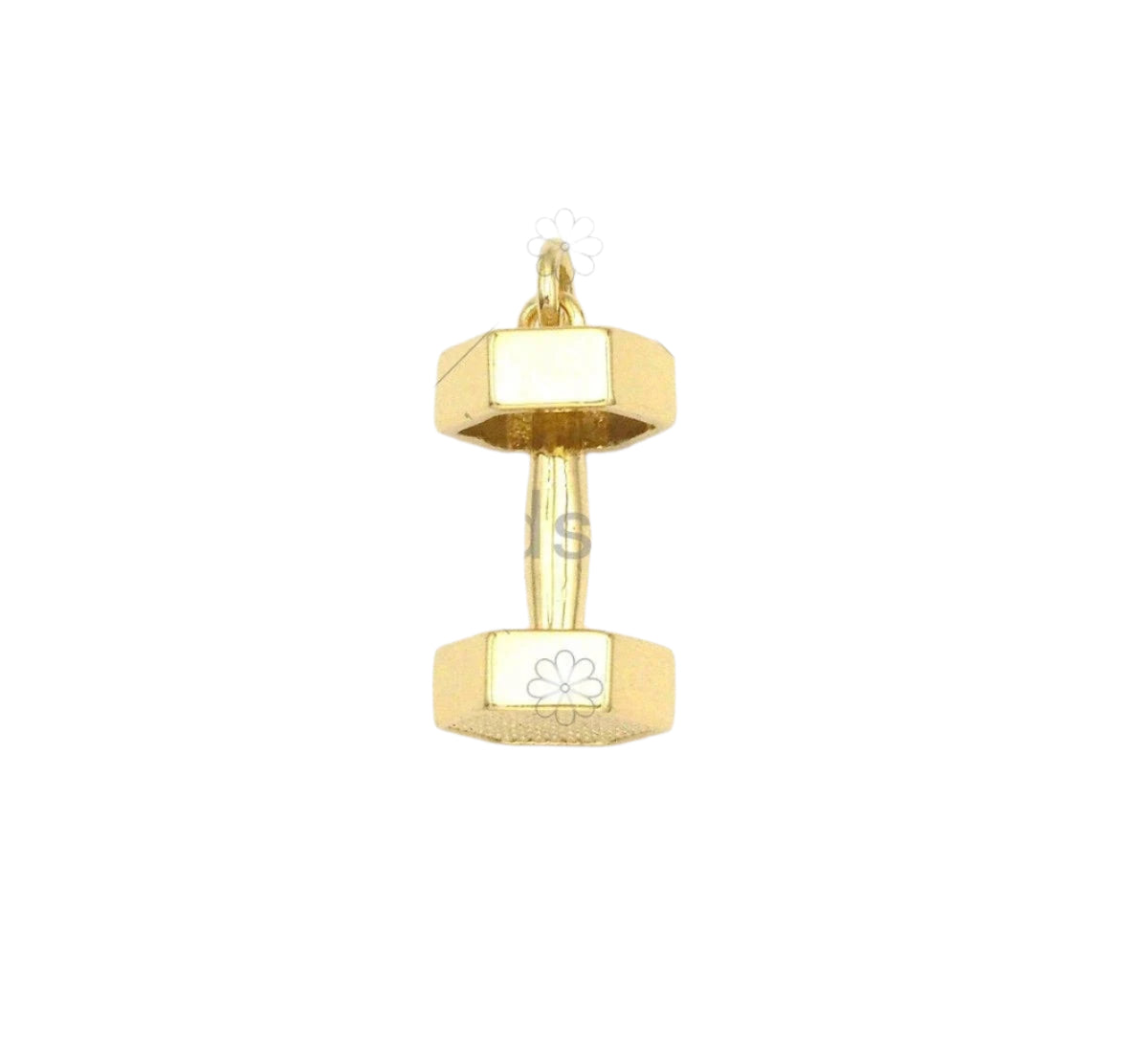 18K Gold Filled Gold Dumbbell Charm BestBeads&Beyond