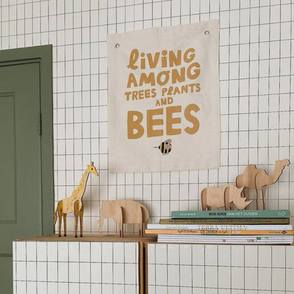 Living Among Trees, Plants and Bees  Canvas Banner