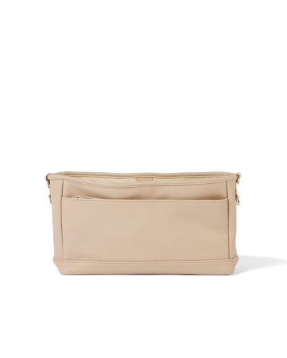 Dimple Vegan Leather Stroller Organiser/Pram Caddy - Oat OiOi