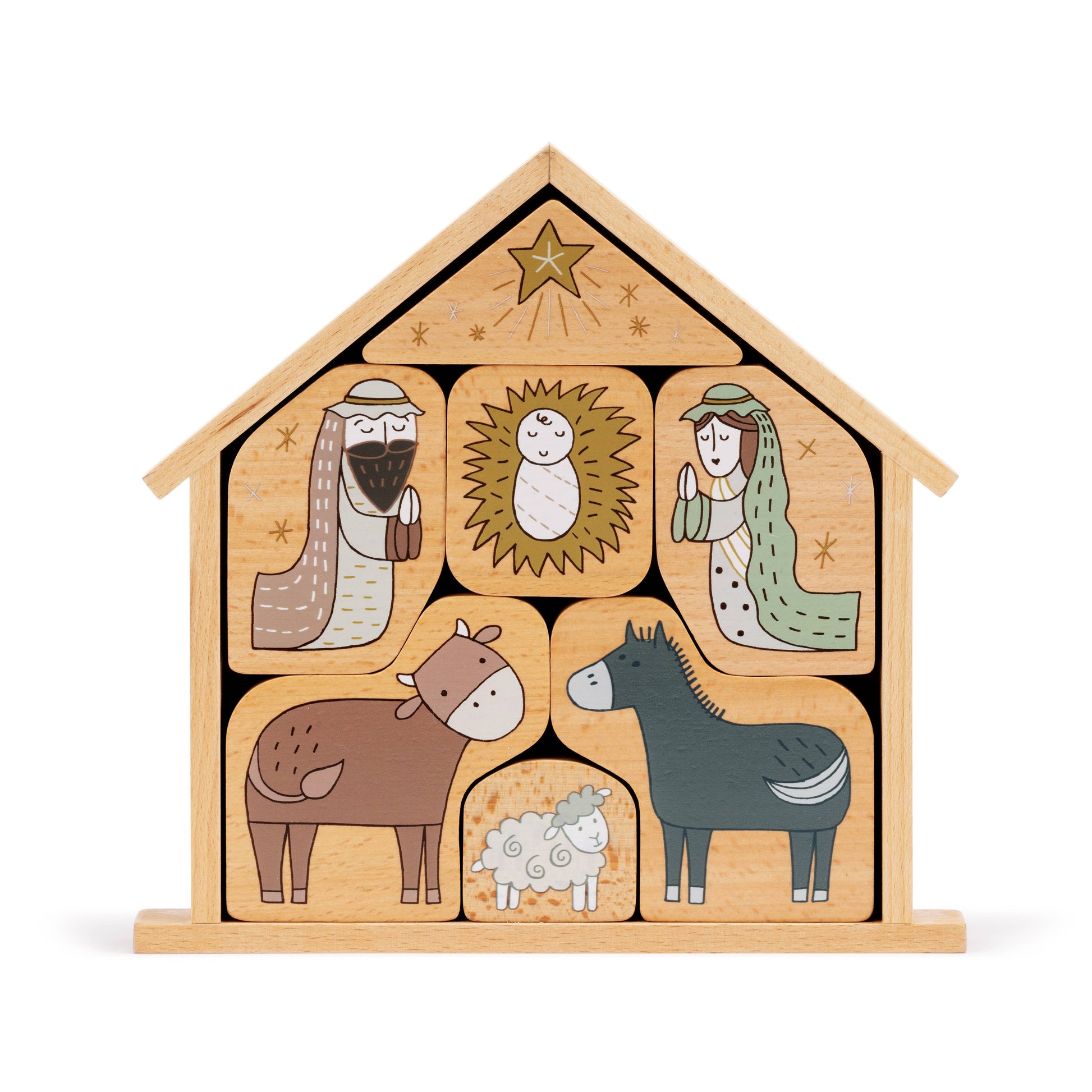 Wood Puzzle Nativity Set DEMDACO