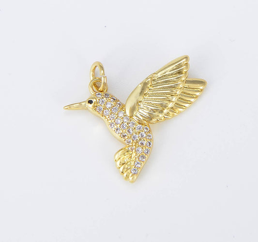 Hummingbird Pave Charm Beads Creation