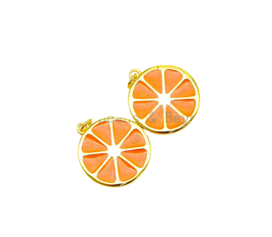 Fruit Charms Hunny B's Enamel Orange Slice