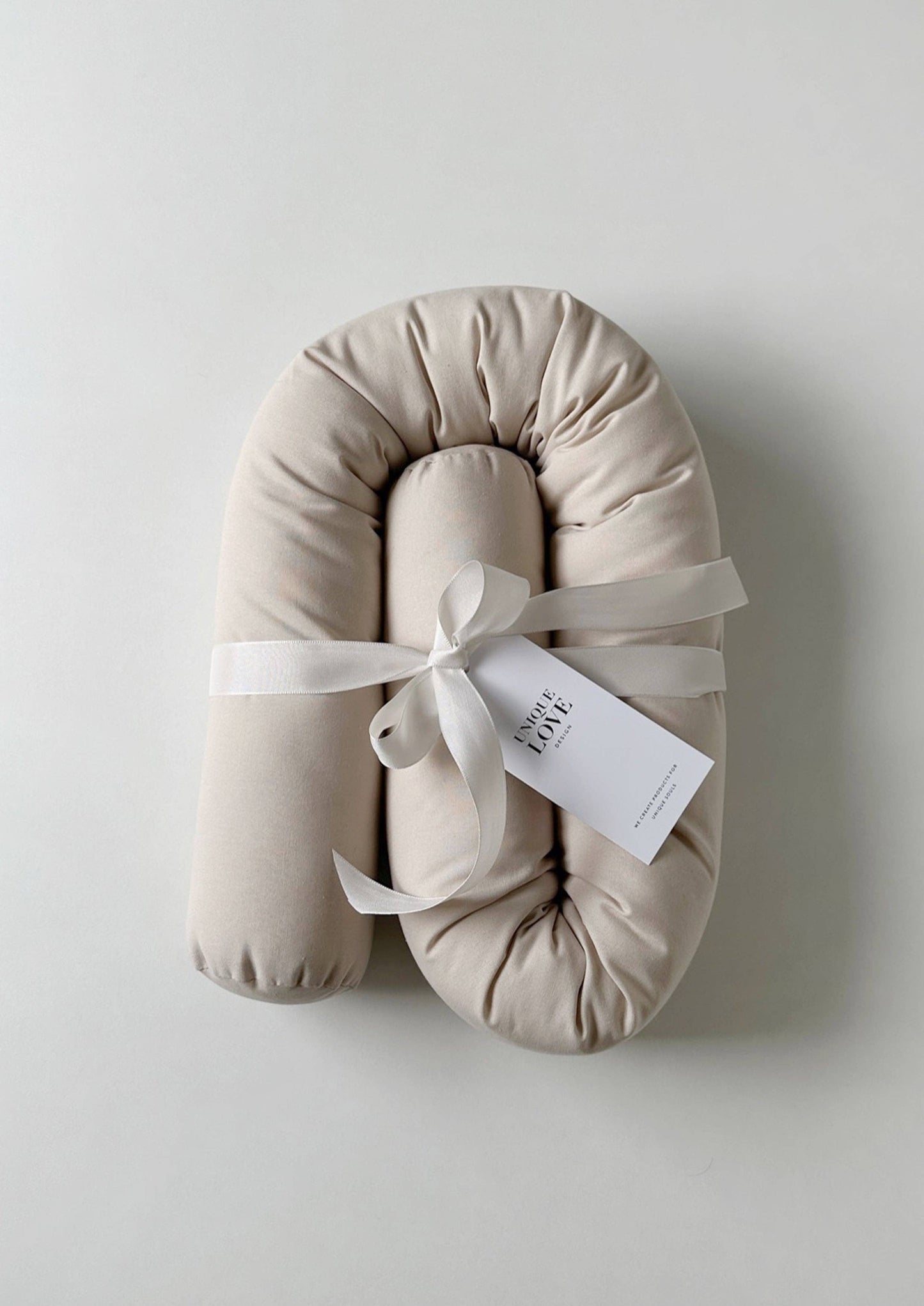 Baby basket cushion roll | natural beige