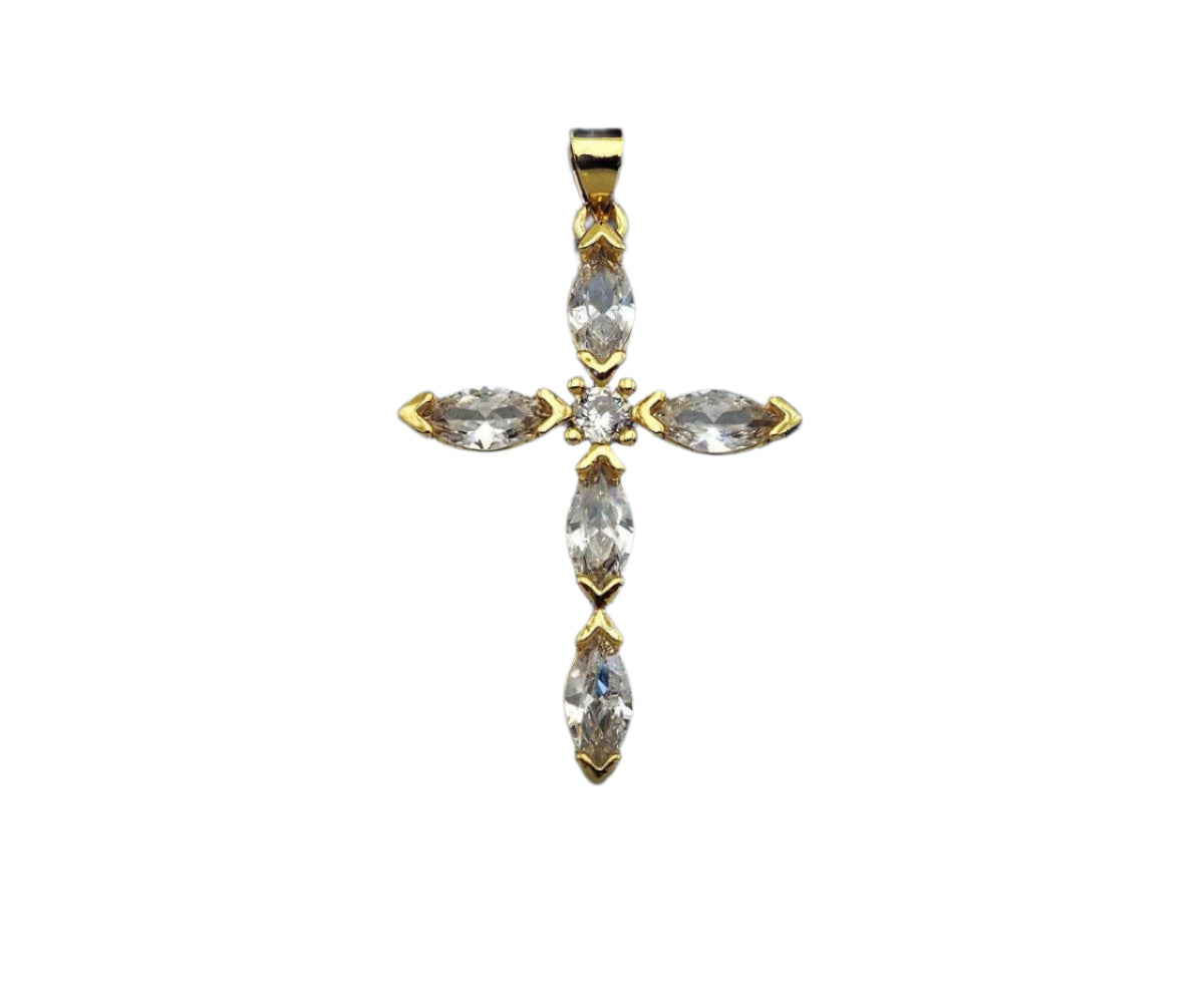 Cross Charms Hunny B's Big CZ Micro Pave Cross