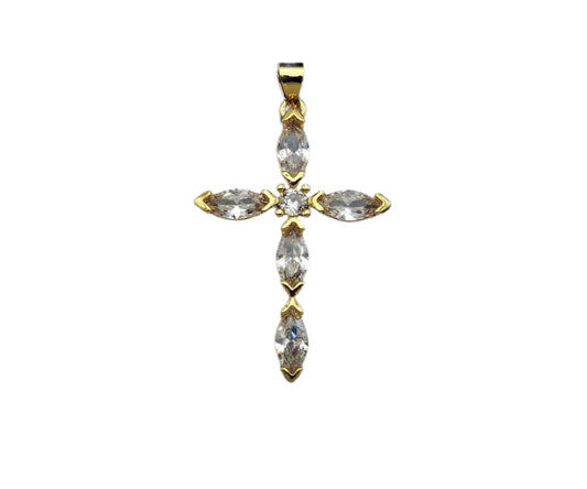 Cross Charms Hunny B's Big CZ Micro Pave Cross