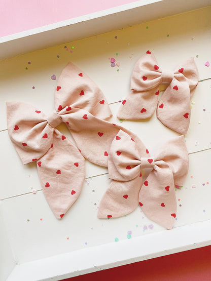 Valentine's Day Hair Bows Shared Joy Bows