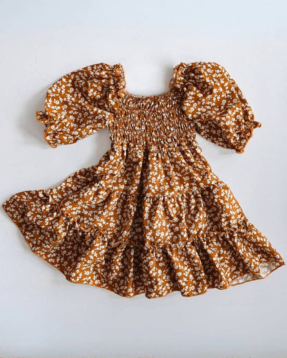 Mommy and Me Katherine Dress - Russet Floral Bailey's Blossoms