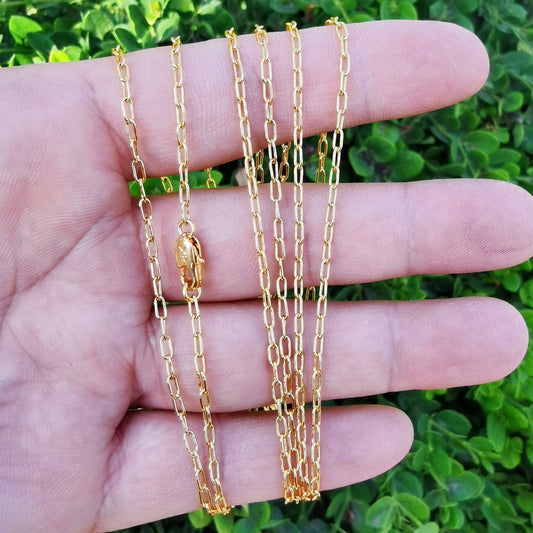 Bridget Small Paper Clip Link Chain Layering Necklaces 15.7" Aim Eternal