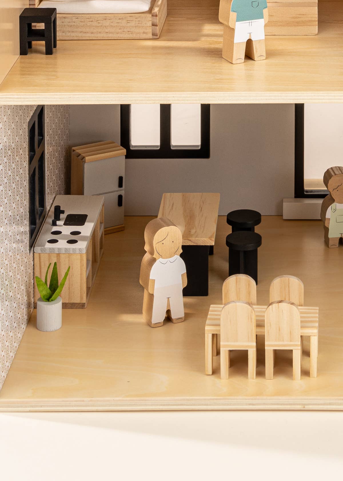 Wooden Doll House Kitchen Furniture