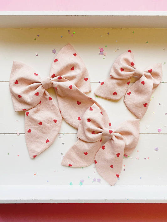 Valentine's Day Hair Bows Shared Joy Bows