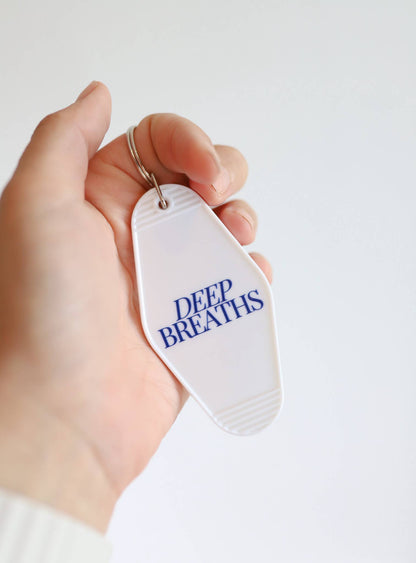 Deep Breaths Vintage Hotel Keychain Polished Prints