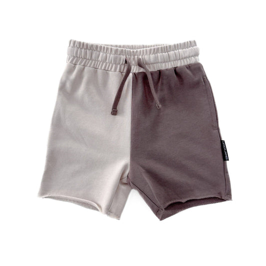 COLOR BLOCK SHORTS - MOCHA LENOX JAMES
