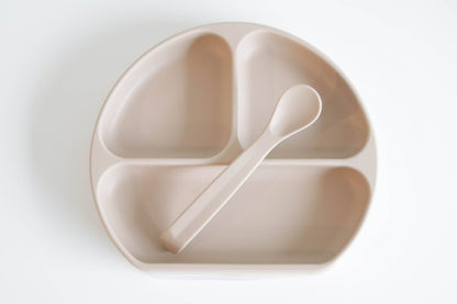 Silicone Suction Plate With Lid and Spoon