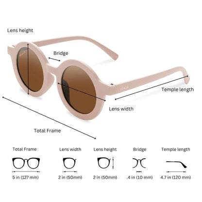 Kids Sunglasses Round (Pink Cream)