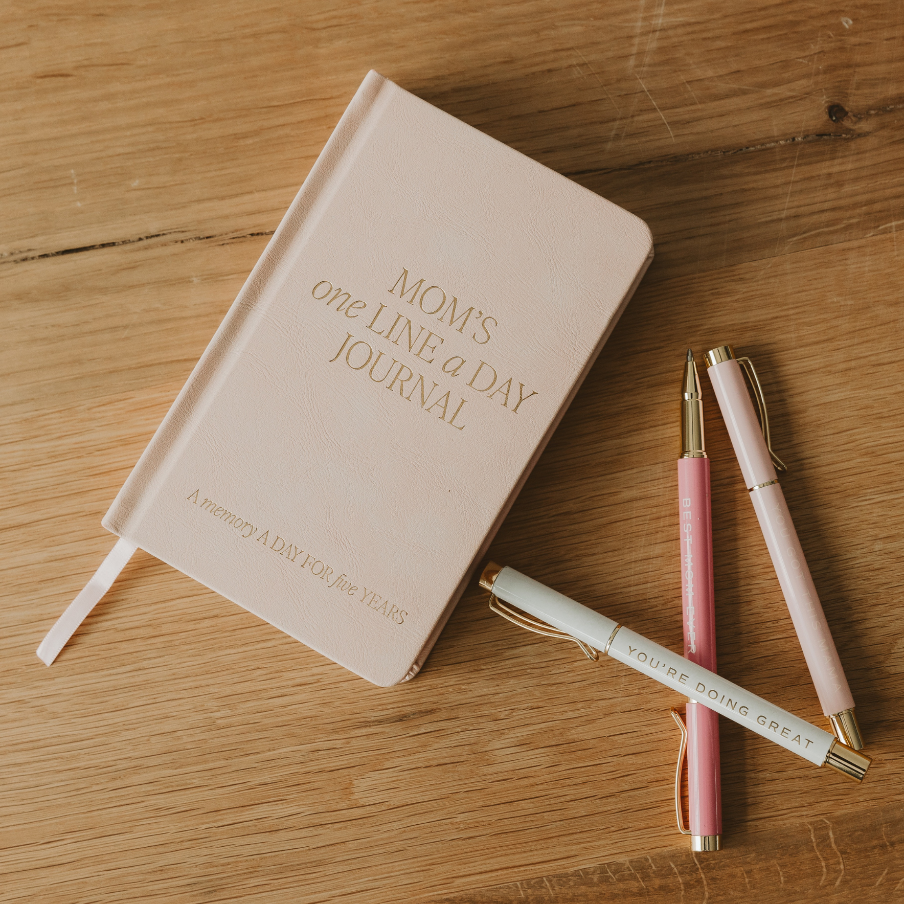 Mom's One Line A Day Leather Journal Sweet Water Decor