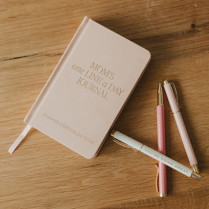 Mom's One Line A Day Leather Journal Sweet Water Decor