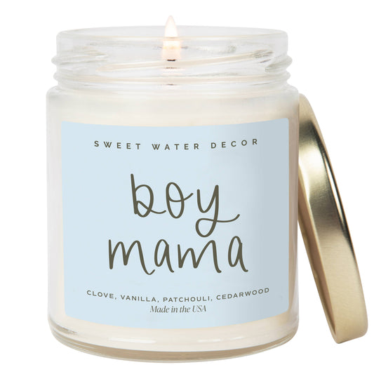 Boy Mama Soy Candle - 9 oz Sweet Water Decor