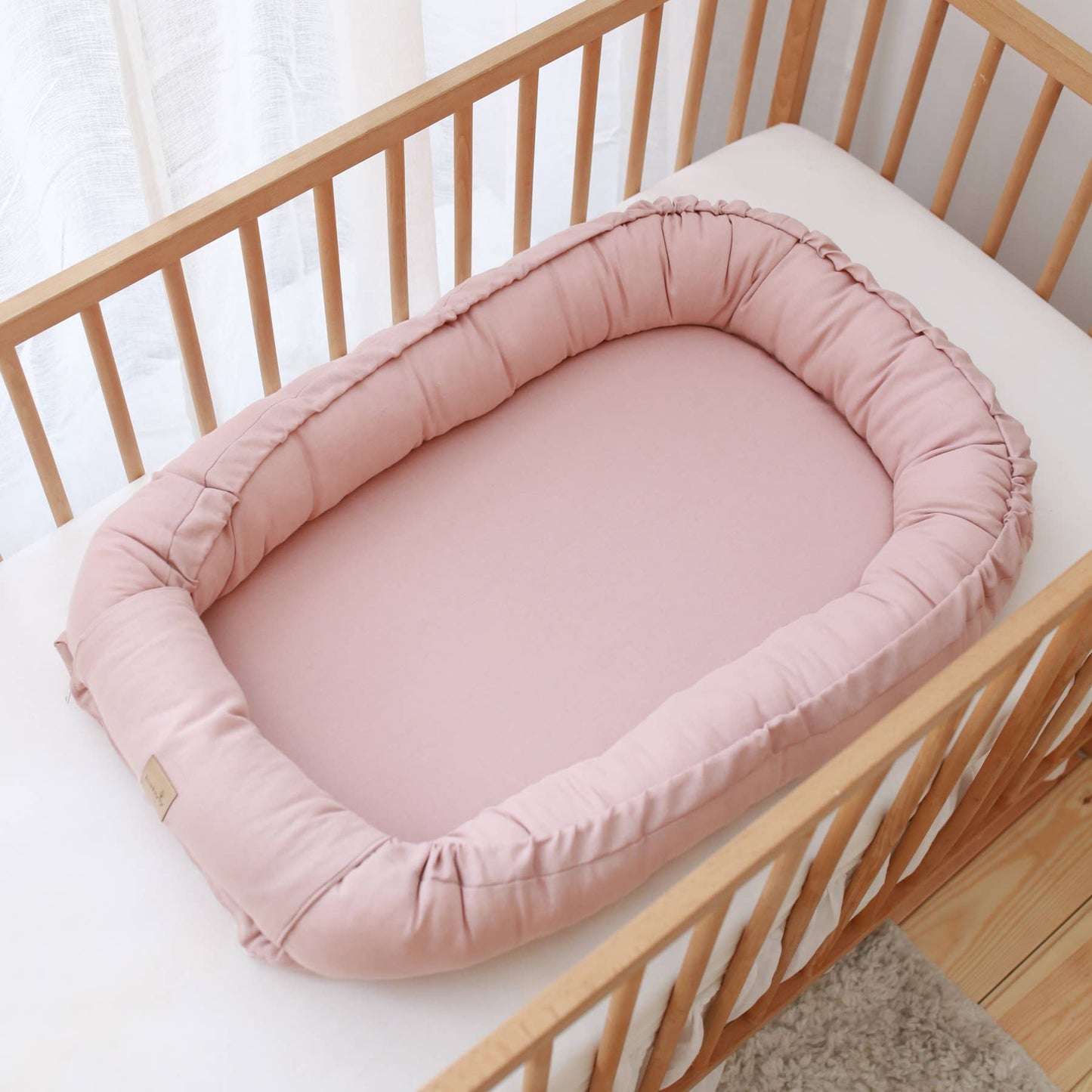 Linen babynest - beige