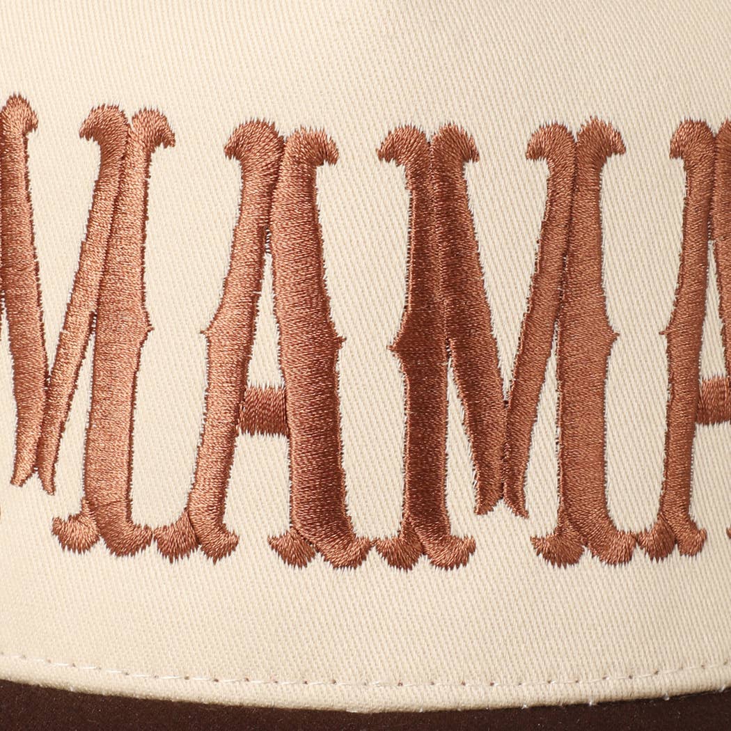 MAMA Typographic Design Embroidery Baseball Cap Fashion City