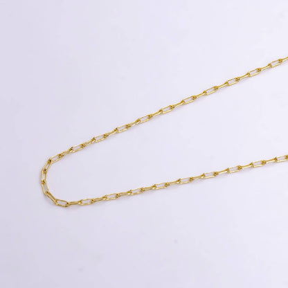 Becks Paper Clip Chain Necklace 18" Aim Eternal