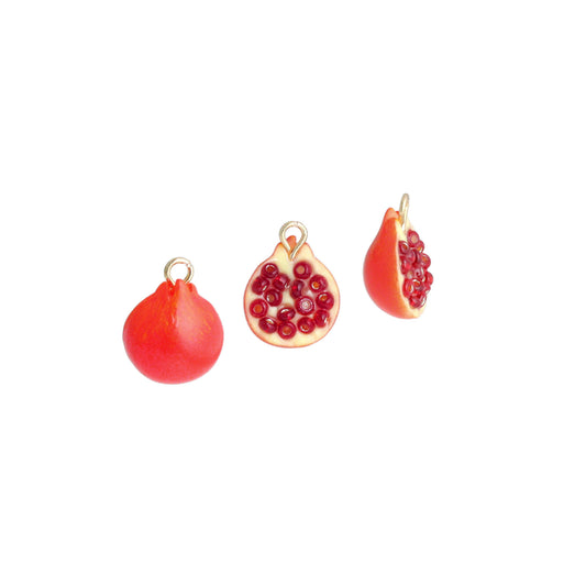 Fruit Charms Hunny B's Enamel Gold Half Pomegranate