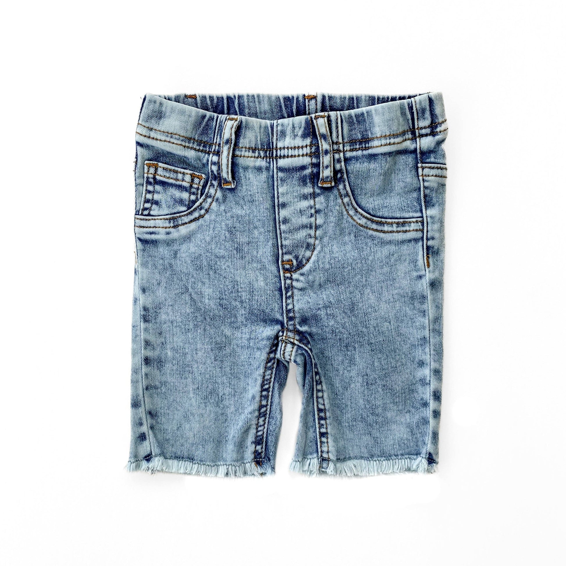 DENIM SHORTS - MIDWASH LENOX JAMES