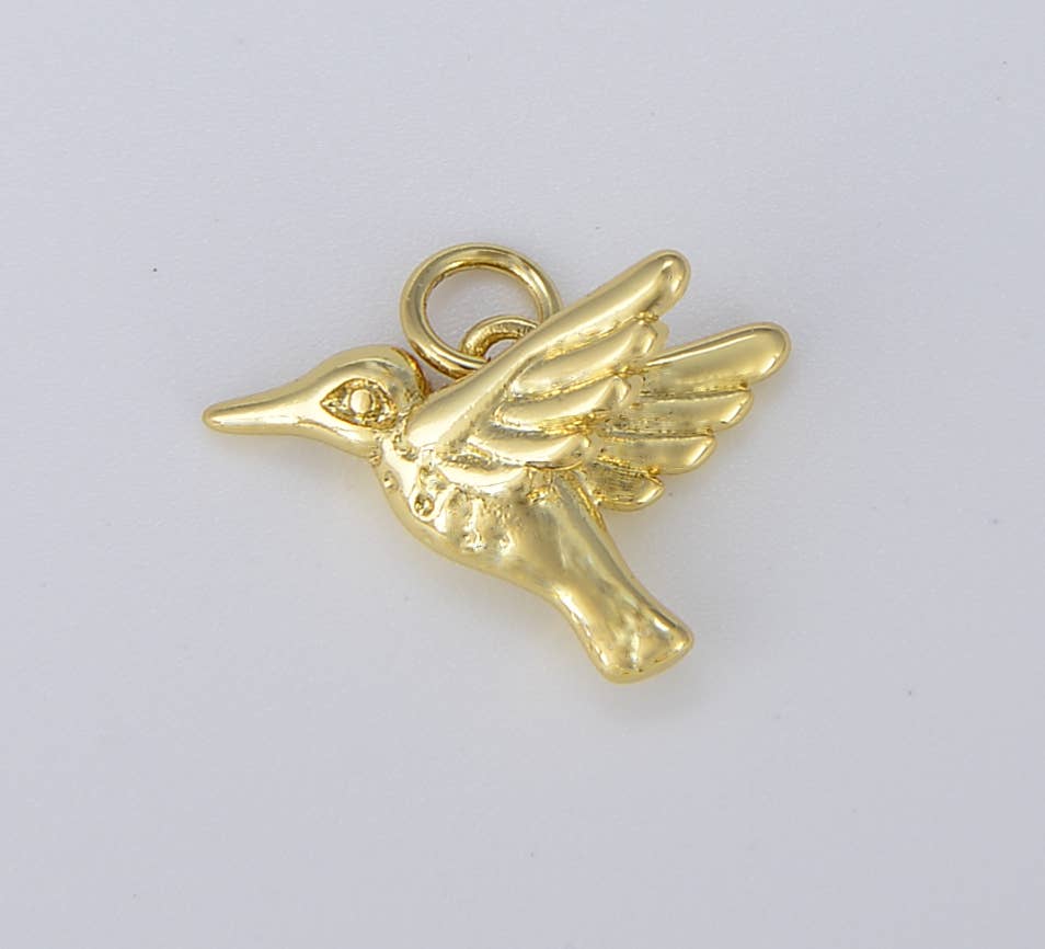 Gold Filled Hummingbird Charm Beads Creation