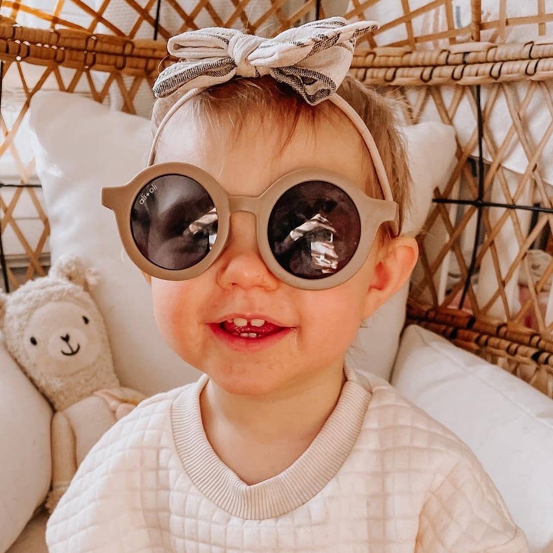 Kids Sunglasses Round (Taupe)