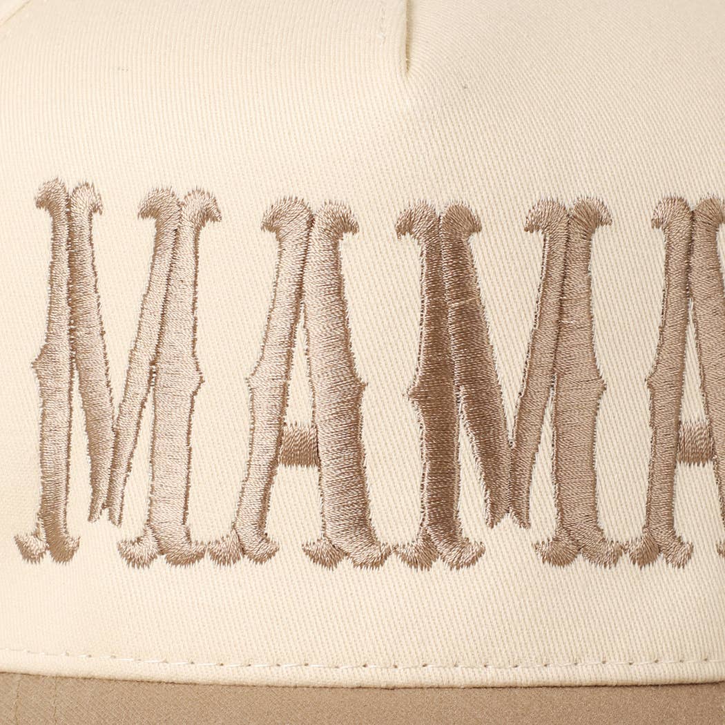 MAMA Typographic Design Embroidery Baseball Cap Fashion City