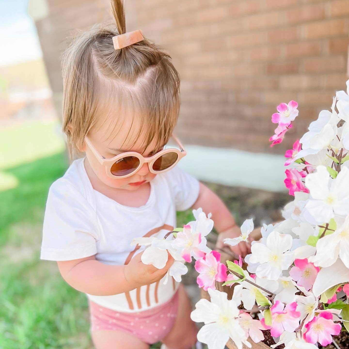 Kids Sunglasses Round (Pink Cream)