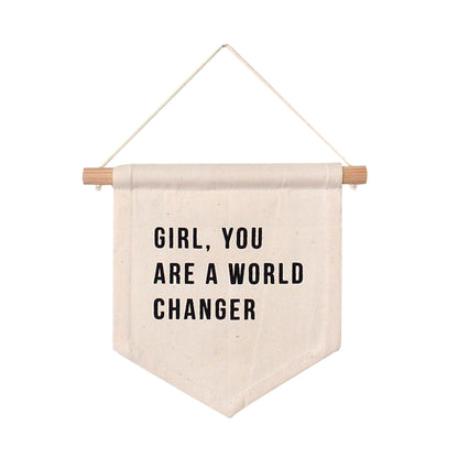 World Changer Canvas Hang Sign