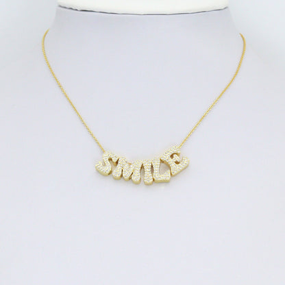 CZ Gold Alphabet Initial Charm Pendant Bead BestBeads&Beyond