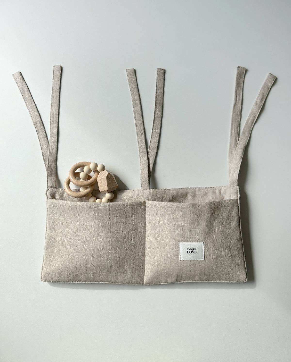 Baby basket organizer | Warm beige